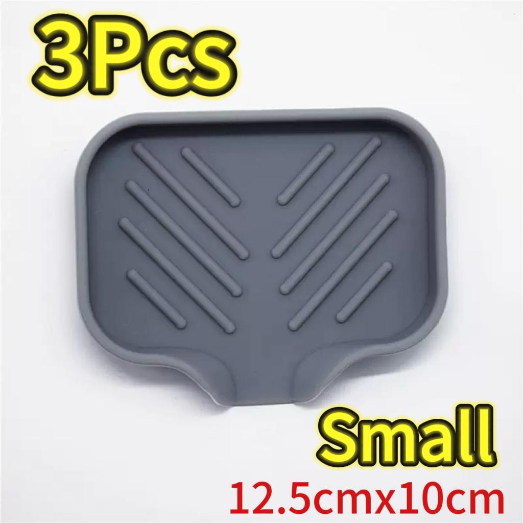 Sink Silicone Tray With drain Soap Sponge Storage Holder Countertop Sink Scrubber Brush Storage Rack Kitchen Organizer