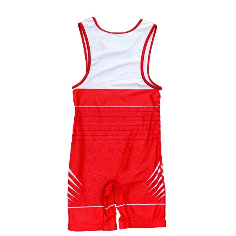 Mens Wrestling Singlet Short Sleeve Compression Gym Wear Digital Print Sportswear Training Competition