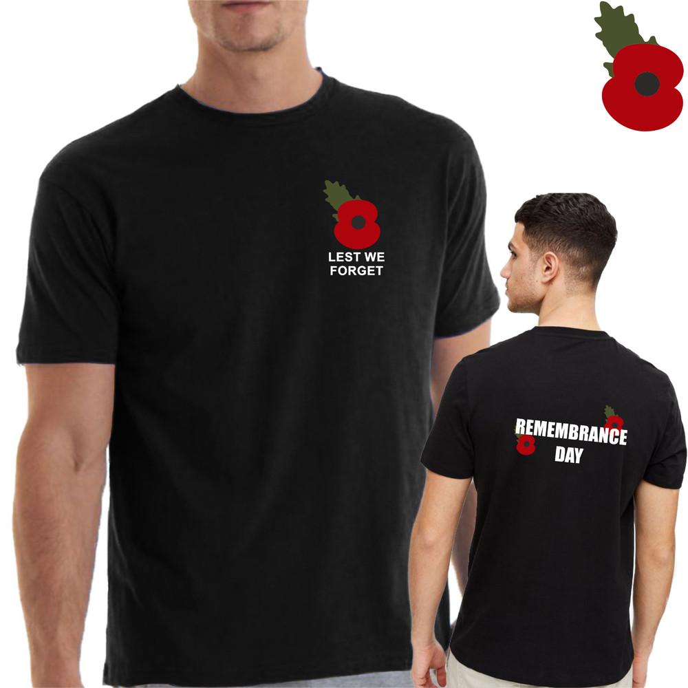 

Remembrance Day Poppy Tshirt FandB Printed Soldier WW1 WW2 War Shirt Charity Top XL