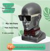 Men's Mannequin Head with Shoulder for Displaying Hats, Masks, and Glasses