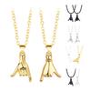 2 Pcs Couple Matching Necklace Set Pinky Promise Matching Necklaces Best Friends