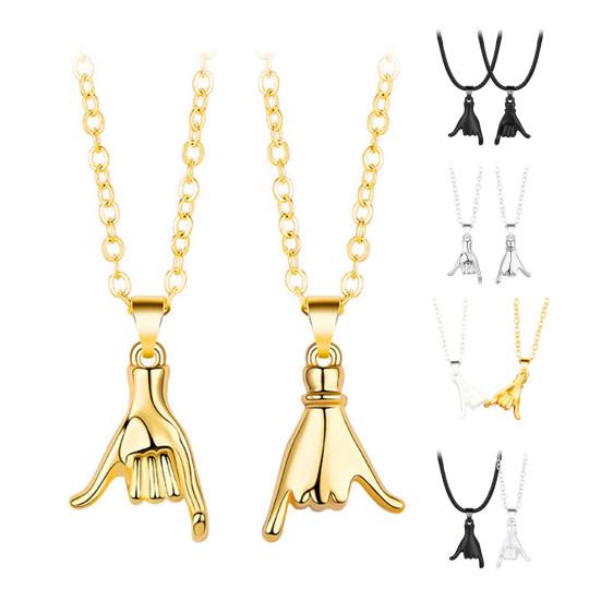 2 Pcs Couple Matching Necklace Set Pinky Promise Matching Necklaces Best Friends