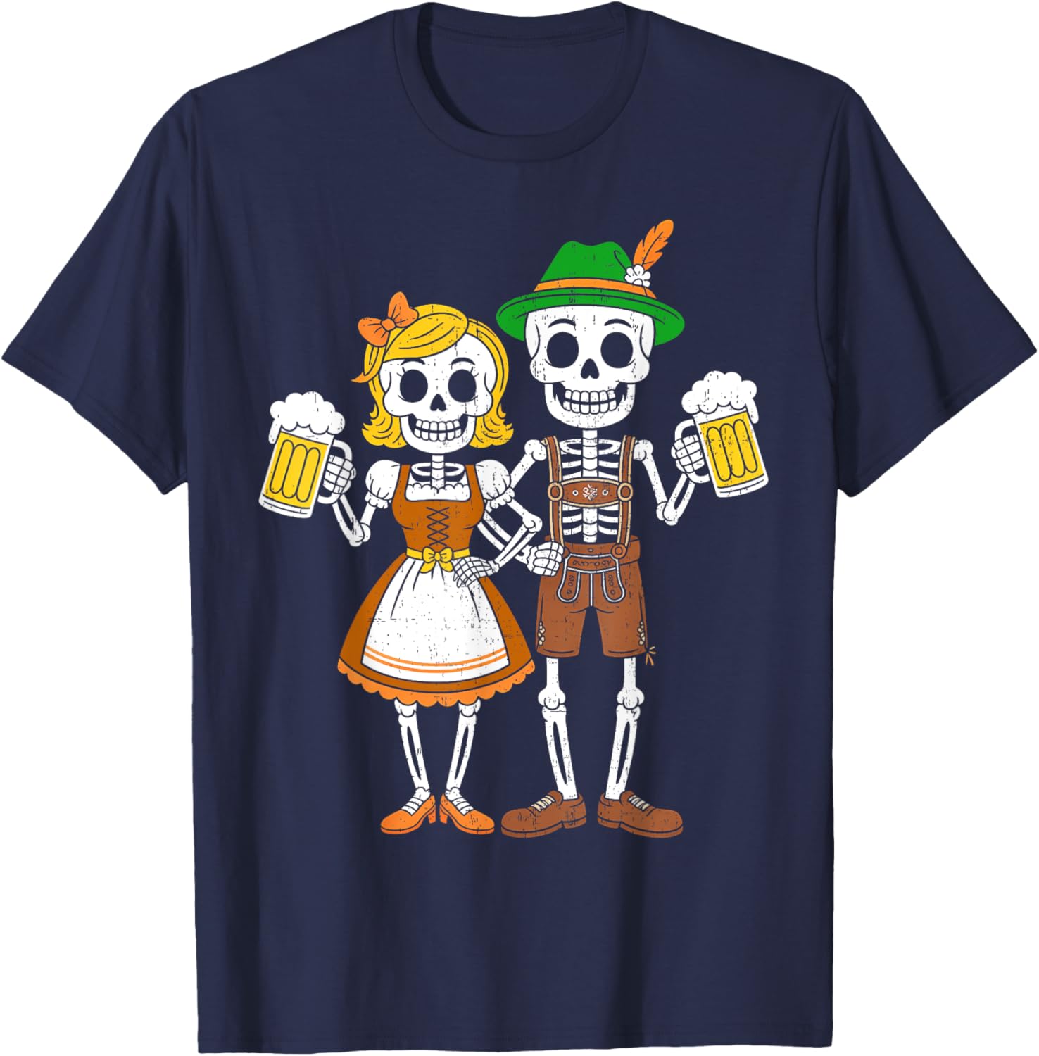 

Funny Skeleton Couple Oktoberfest Pretzel Beer Party Man TShirt Fashion Casual Cotton Graphic T Shirts Streetwear Tops Tee 4XL