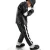 Impersonator Michael Joseph Jackson Costumes Jacket Sequies Black Shining Jacket