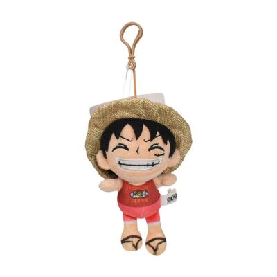 One Piece Originální plyšový přívěsek panenka Luffy hračka Tony Anime klíčenka Měkká vycpaná ozdoba na batoh hračka 12 cm