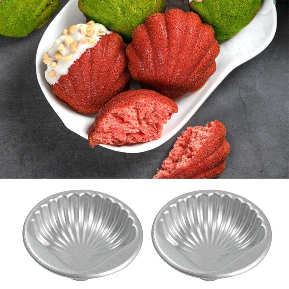 6pcs Easy To Demold Shell Baking Mold Corrosion Resistant Cake Baking Pan Pudding Mold  Jelly