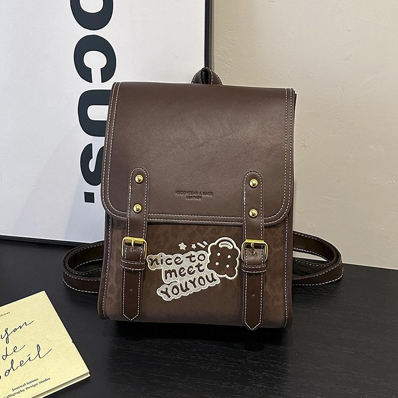 Sac à dos rétro niche style britannique version coréenne ins nouveau sac d'école haut de gamme fille Spice girl sac d'école léger