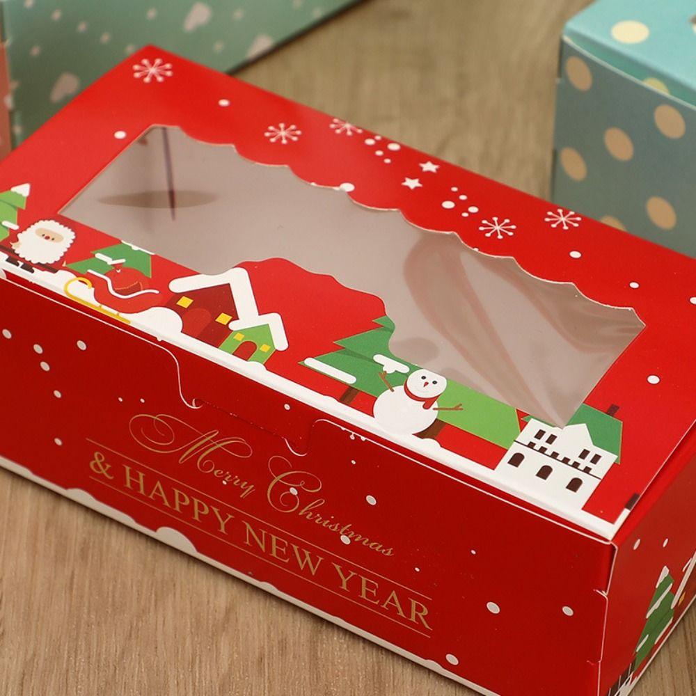 Transparent Window Mooncake Packing Baking Packing Box Pastry Cases Christmas Gift Package Boxes