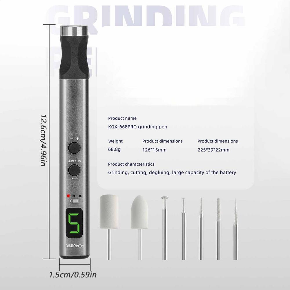 

Engraving Pen 5-Speed Engraver With 7 Bits Adjustable Speed Engraving Pen For Electronic Product Wood Stone Metal Glass Nails