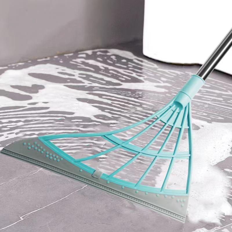 Silicone Broom Set for Bathroom: Wet & Dry Magic Squeegee
