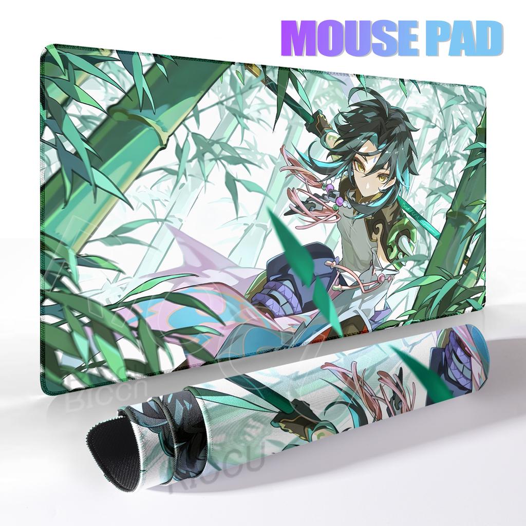 Genshin Impact Xiao Tappetino per mouse Anime Tappetino da scrivania di grandi dimensioni Tappetino per scrivania per tastiera del computer Tappetino per mouse da gioco Accessori per computer Tappetino per mouse