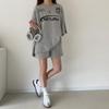 Summer Short Sleeve and Shorts Loose Plus Korean Summer Outfit [mxcgzl] Women's T-Shirt Set, Sweatshirt/Jersey, Fit, Sizes, Casual, Style, Stylish,