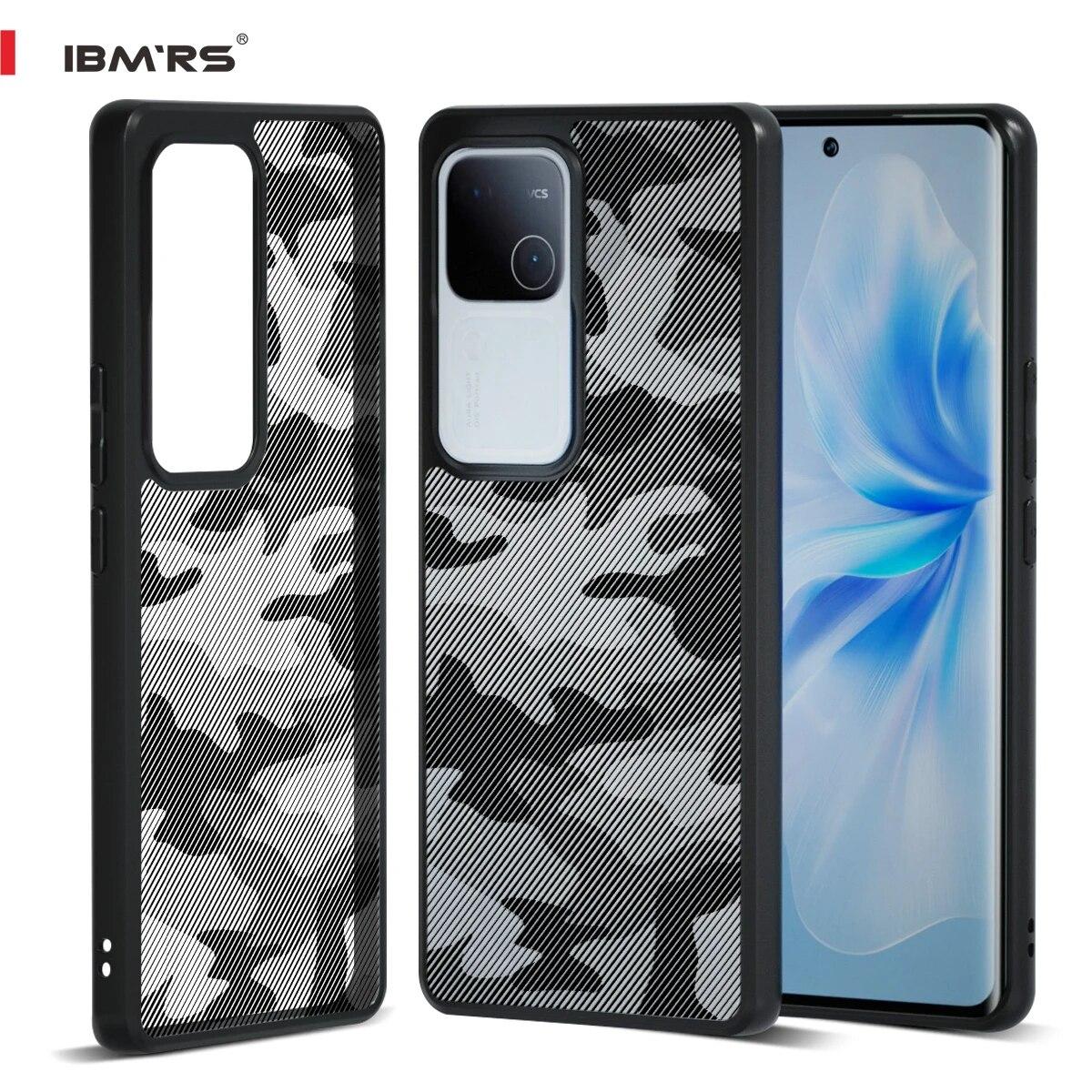 

Чехол IBMRS для vivo V30/V30 Pro /S18/S18 Pro, защитная крышка объектива Camo Shell, прозрачная задняя крышка из ПК + чехол для телефона с мягкими краями TPC Art Camo