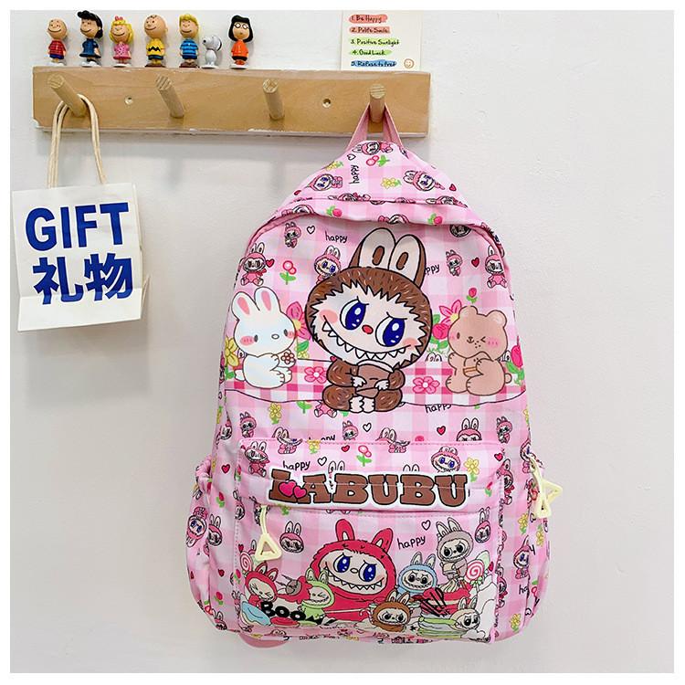 

Stylish Labubu Casual Backpack For Students Spacious And Trendy For School Use светло-розовый