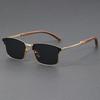 Retro Half-frame Sunglasses for Men Women Small Face Artifact Temperament Fashion Glasses High-quality Pop