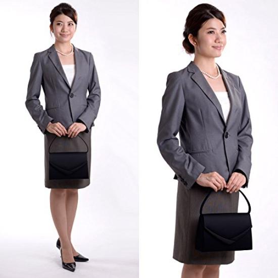 Aurora Black Formal Bag, Made In Japan, Water-Repellent, Satin-Lined, Perfect for Weddings, Funerals, and Other Formal Occasions, Black, F1