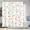 Bathroom Shower Curtain With Geometric Shapes Pattern Multicolor Waterproof Printed Polyester Fabric For Home Decor In Bathrooms