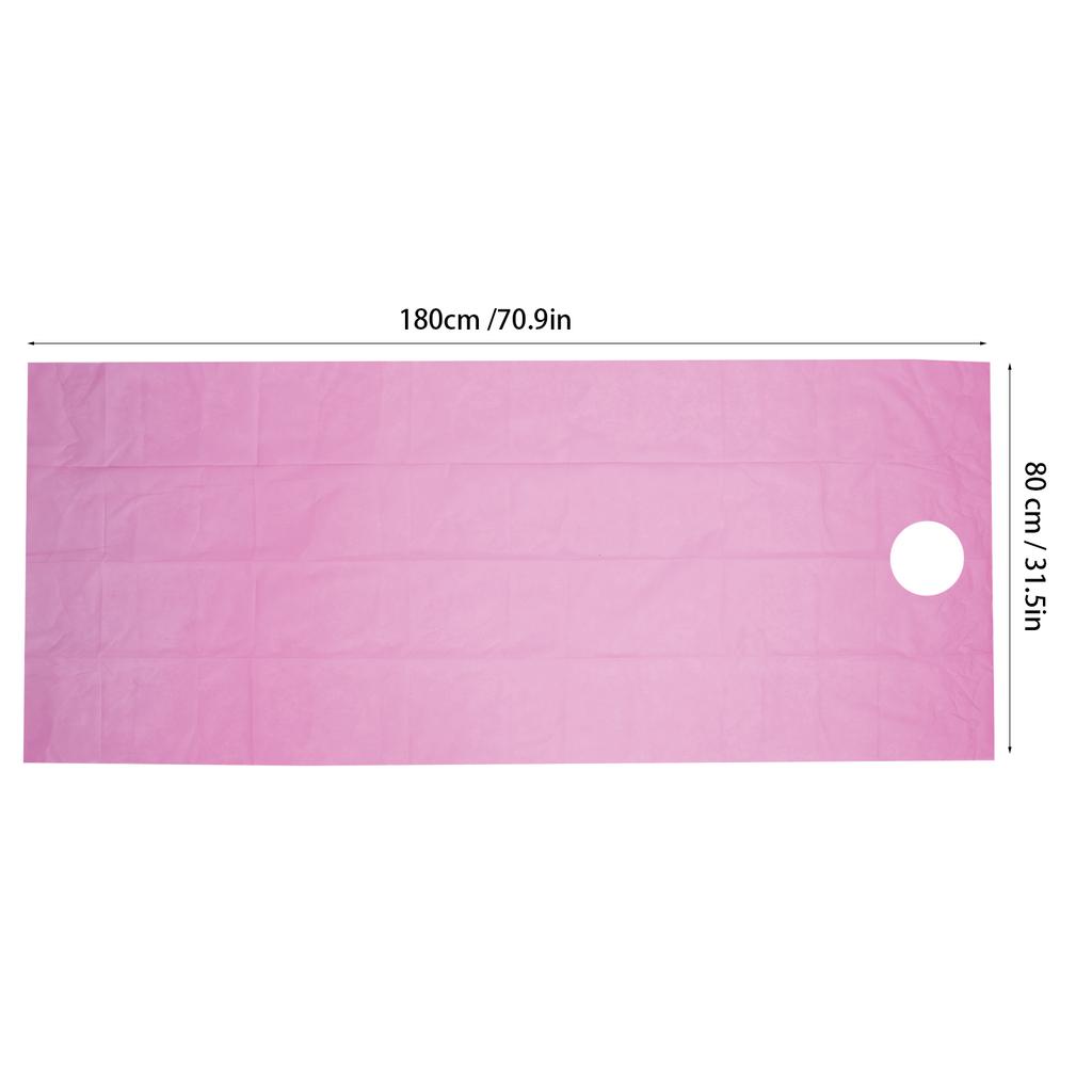 100pcs Disposable Bed Sheet Beauty Salon Soft NonWoven Bed Sheet with Hole (Pink)