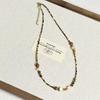Retro Beaded Necklace with Egg Yolk Stone, Freshwater Pearl, and Clavicle Chain in Ethnic Style