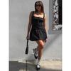 Shemoda Fashion Style Stylish Back Smocking Waist-Tight Silm Sling Dress Women's Summer Versatile Short Skirt