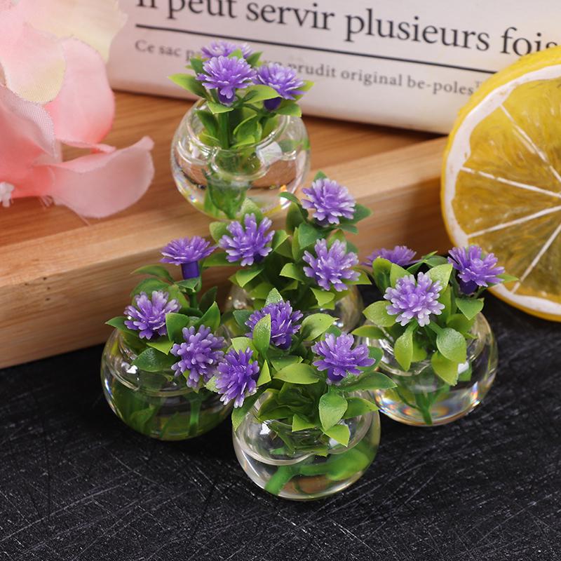 

1/12 кукольный домик миниатюрный зеленый в горшке для домашнего декора имитация горшечных растений