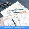 5 Pcs Large Capacity Quick Drying Needle Tip Colored Gel Pen 0.5mm Fine Pointed Ballpoint Pens DIY Diary Drawing Retro Colors