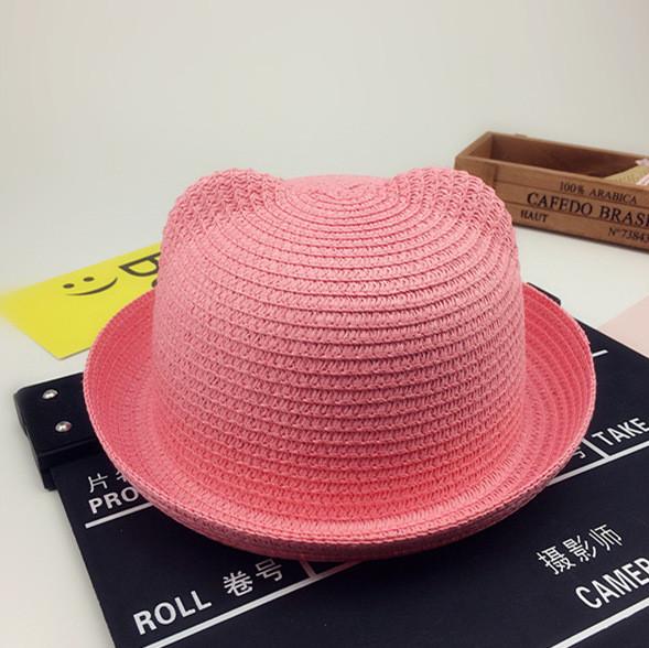 Childrens Cartoon Straw Hat With Sunshade For Summer Outings And Playtime