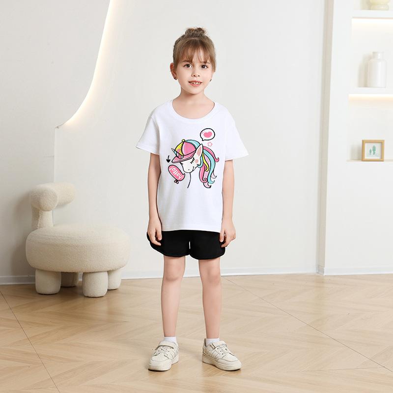 Kid T Shirt Unicorn Printed Children T-shirt Kids 100% Cotton Clothes Tshirt Tops Boys Girls Baby Tee 2-13Y