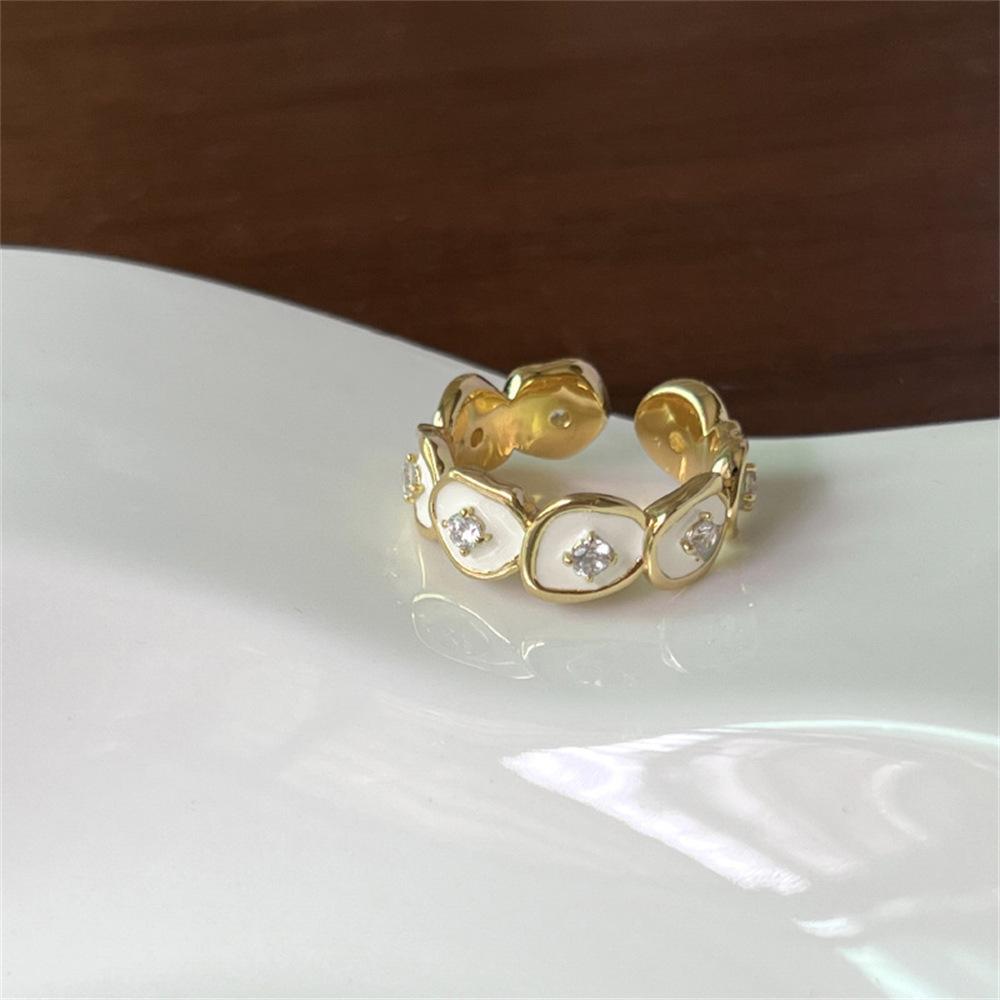 Color Enamel Fritillary Butterfly Ring Women's Open Index Finger Ring New Products