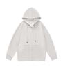 Unisex Loose Fit Zipper Hooded Cardigan Sweatshirt - Solid Color Casual Outerwear