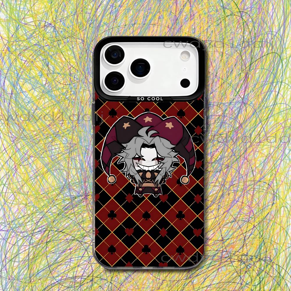 Die F-Freaks Zirkus Pierrot Handyhülle Für iPhone 17,16,15,14,13,12,X,8,Pro,Max,Plus,SE4,Air,Mini HD Schwarz IMD Matt