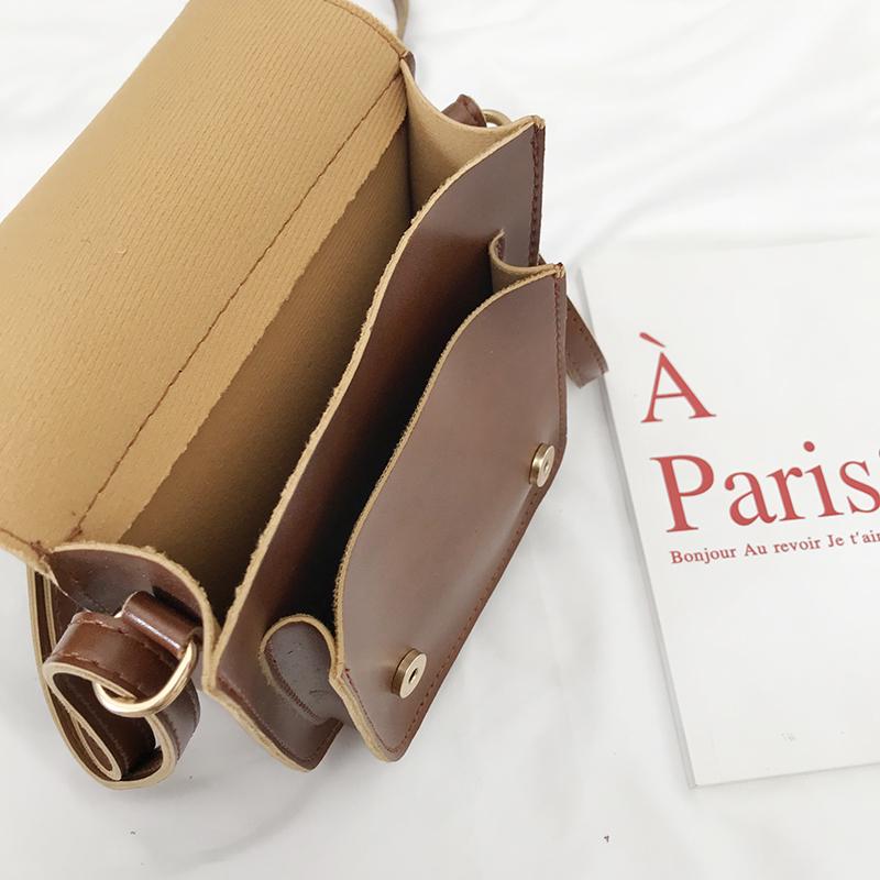 Korean-Inspired Retro Mini Crossbody Bag - Simple Strapped Student Commuter