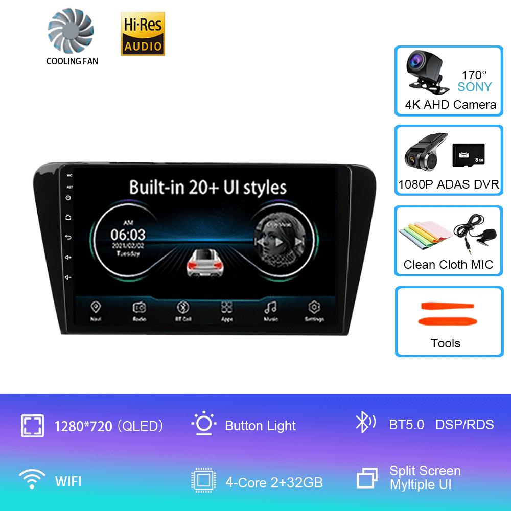 Pentru Volkswagen Skoda Octavia 3 A7 2013-2018 auto radio multimedia player video navigație GPS 4G Carplay 2 DIN Android 14