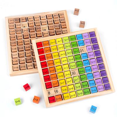 Giocattoli Educativi di Apprendimento Montessori Tavola Pitagorica 99 Ausili Didattici per l'Aritmetica Giocattoli in Legno per la Scuola dell'Infanzia per Bambini