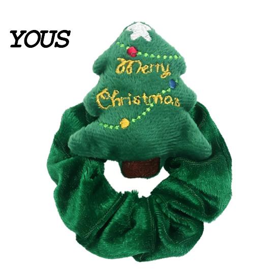Exquisite Gift Sets for Kids Flannel Christmas Hair Tie Girls, Soft Scrunches with Reindeer/Christmas Tree/Gift/ Santa Cute Stocking Stuffers