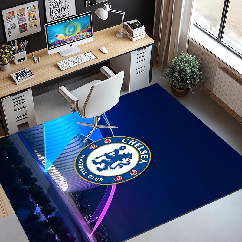 Chelsea F.C Muster Teppich, Innen-/Außenmatte, für Picknick, Spielzimmer, Schlafzimmer, Büro, Wohnzimmer, Heimdeko Teppich, Geburtstagsgeschenk