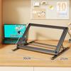 Foldable Iron Laptop Stand Multi Angle Adjustment Anti Slip Pads For Home Office Daily Use