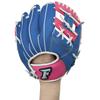 Sakurai FALCON Baseball for Youth Fits Size for Early Elementary School Blue x Pink Glove, All-Around, Softballs, 120-130cm, Students, FG-1202,