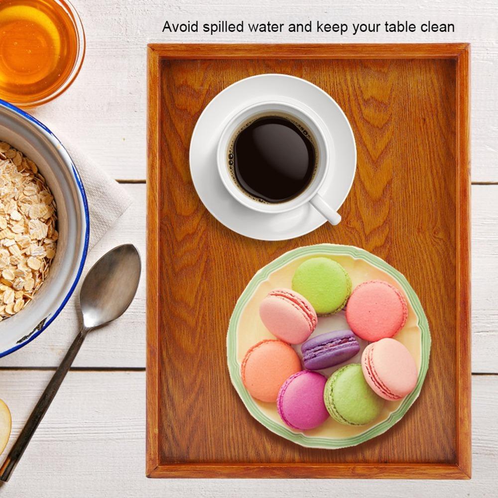 Smooth Surface Serving Tray Wood Fruit Platter Simple Snack Tray For Coffee Snacks
