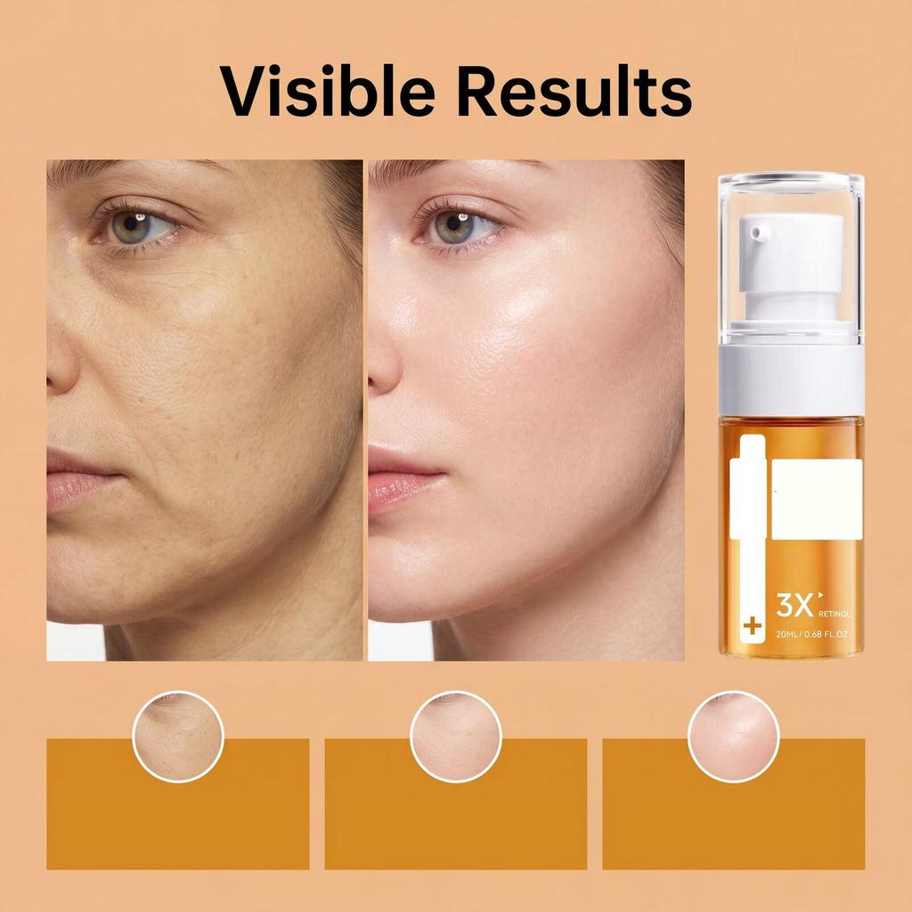 OUHOE Retinol Moisturizing Hand Cream + AMZ Retinol Essence Combination Facial and Hand Dual Care Moisturizing, nourishing and improving dry skin