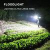 7 LED High-power LED Strong Light Flashlight 18650 USB C Rechargeable with Side Light Multifunctional Outdoor Hiking Camping Light