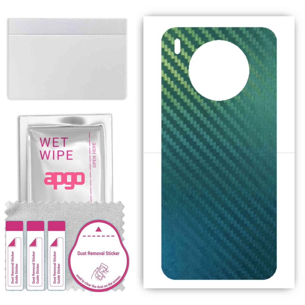 apgo Protective Skin Sticker for the back compatible with Huawei Nova 8i, Wrap Film, Foil, Vinyl - Pattern Carbon Chameleon CAKA1