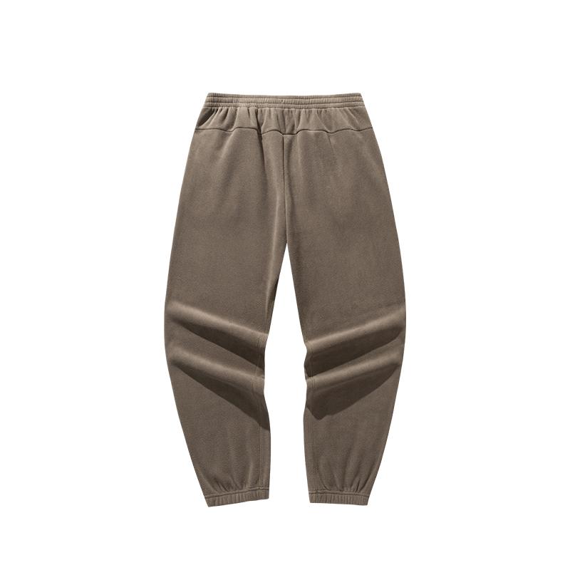 Anta Outdoors Series Fleece Long Pants Men Bottoms Pine-Green 952546301-2