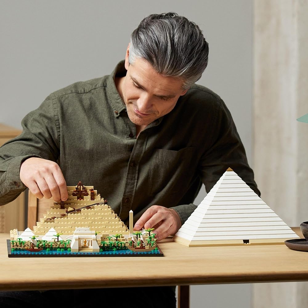 LEGO Architecture Giza Pyramid Building Set 21058 Toy for Adults and Kids Home Decor Gift