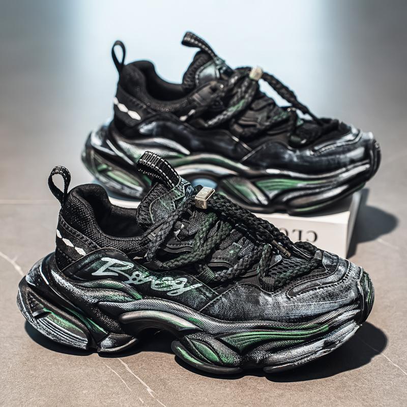 Pantofi Sport Casual de Modă pentru Bărbați, cu Top Jos, Pantofi Sport cu Talpă Groasă Confortabili pentru Studenți, Pantofi de Baschet Clasici Respirabili pentru Băieți