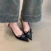 High Heels Women's Shoes New Temperament Elegant Bow Pointed Head Stiletto Bag Head Sandals Women