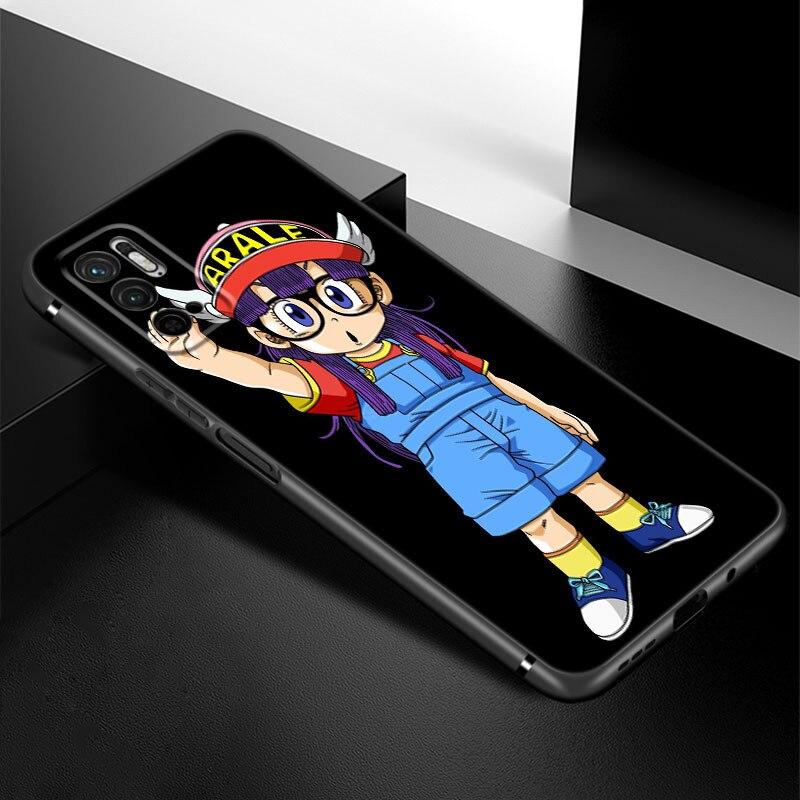 Dr Slump Arale Anime Phone Case For Xiaomi Redmi Note 7 8 8T 9 9S 10 10S 10T 11 11S 4G 11E 11T Pro 5G Soft TPU Black Cover