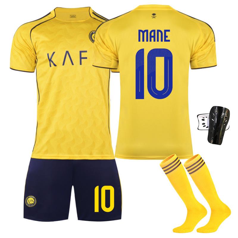 

Riyadh Home Jersey: Number 10 Mané, 7 Ronaldo, 79 Félix - Short Sleeve Football Kit S