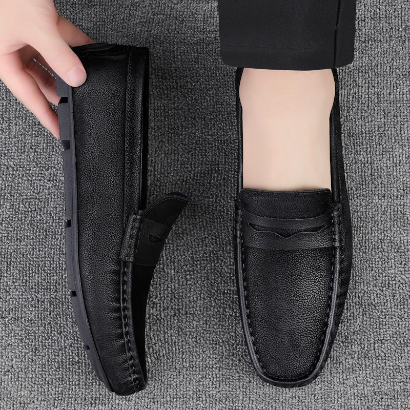 Fashion Genuine Leather Men Casual Shoes Men New Loafers Mens High Quality Slip On Shoes All-match Male Comfortable Driving Footwear