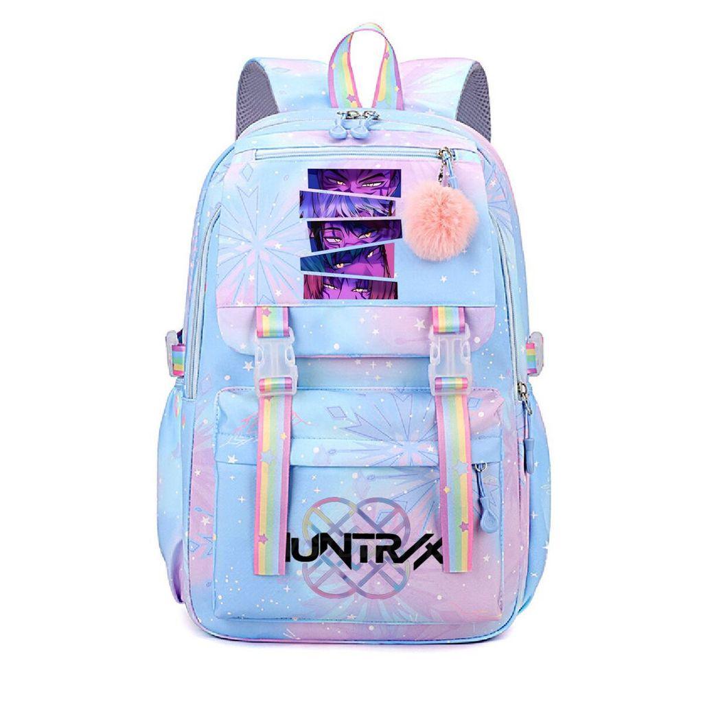Girls Kpop Hunters Rumi Zoey Mira Printed Backpack Student School Travel Large Capacity Bag